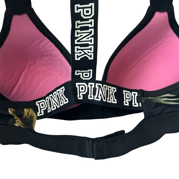 Victoria’s Secret Pink racerback strap bra size Small ultimate push-up leaves - Picture 11 of 12